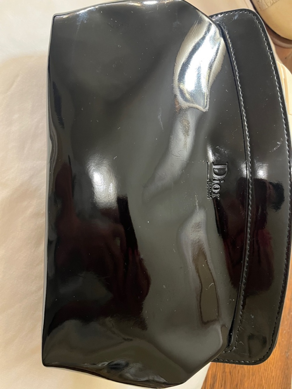Dior Glossy Black Patent Leather bag 10x7x4